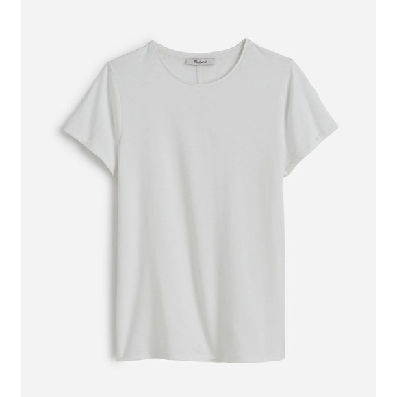 Madewell Essential Slim Tee Shirt Lightweight Cotton Basics White Small NWT - Picture 5 of 12